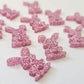 18mm PINK GLITTER Acrylic BUNNIES