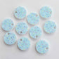 14mm BLUE SPRINKLE Acrylic Toppers/Studs