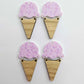 50mm PURPLE SPRINKLE Acrylic SINGLE SCOOP ICE-CREAM