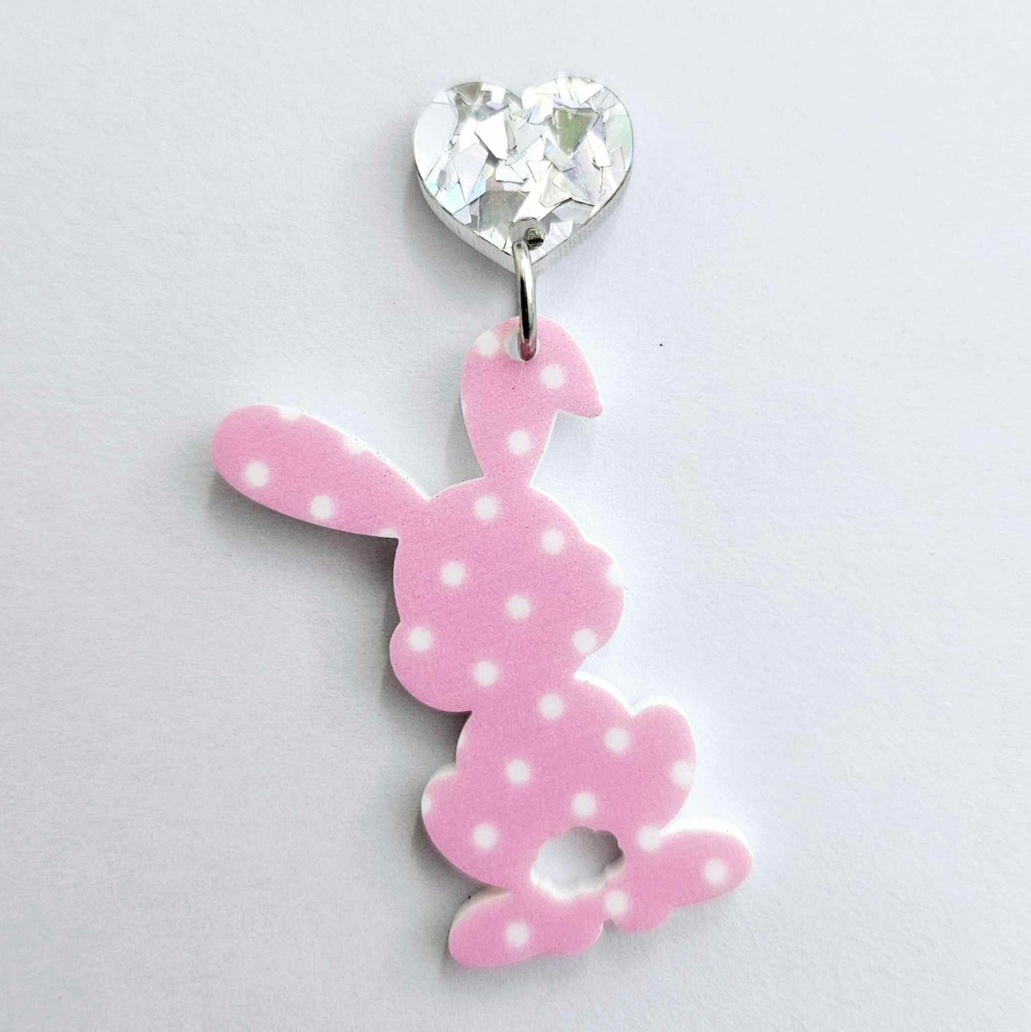 38mm POLKA DOT Acrylic BUNNIES MIXED Pack.