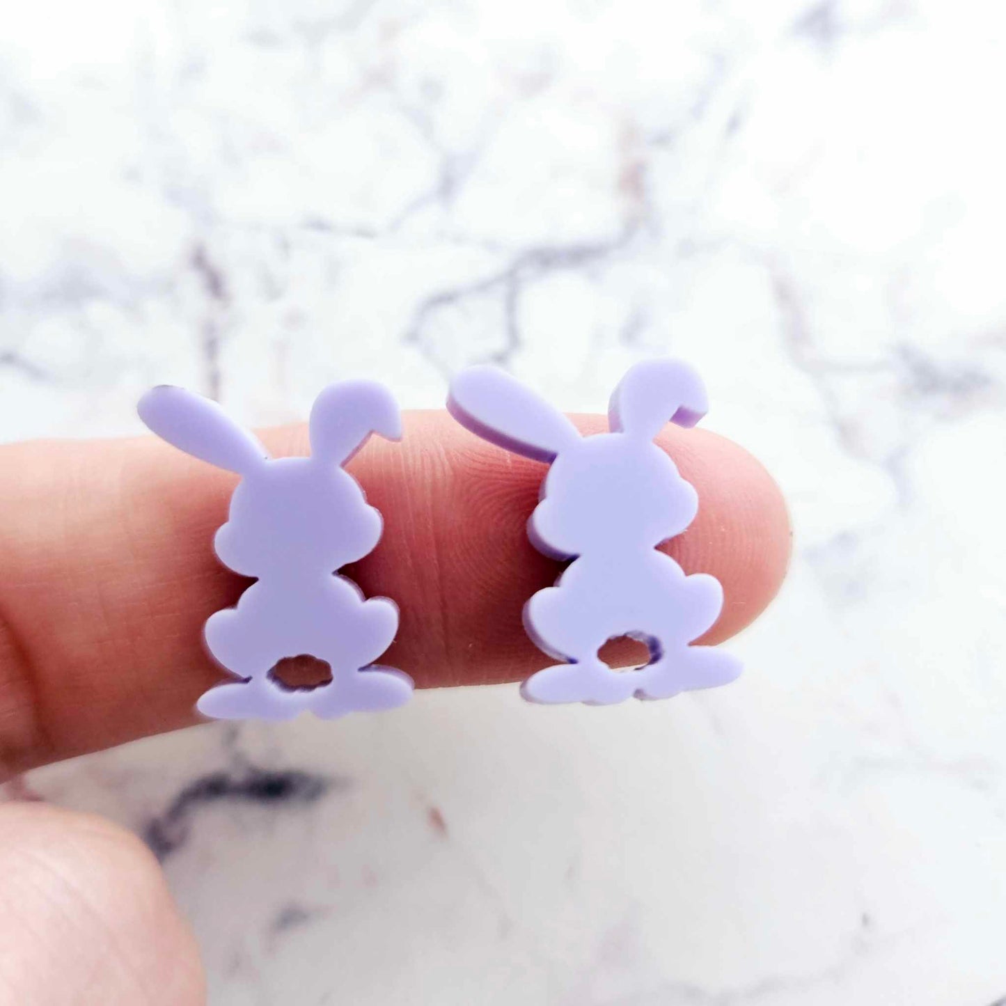 18mm PASTEL PURPLE Acrylic BUNNIES