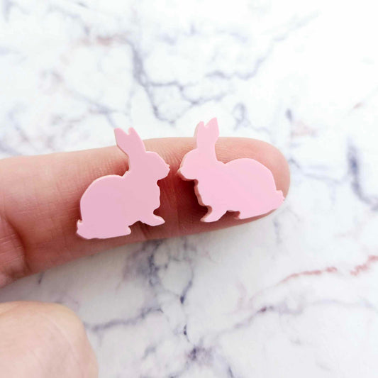 15mm PASTEL PINK Acrylic BUNNIES