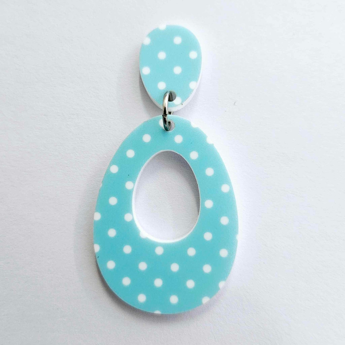 40mm PASTEL POLKA DOT Acrylic Dangles MIXED PACK with Toppers