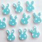 14mm BLUE POLKA DOT Acrylic MINI BUNNIES