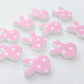 14mm PINK POLKA DOT Acrylic MINI BUNNIES