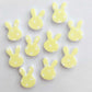 14mm YELLOW POLKA DOT Acrylic MINI BUNNIES