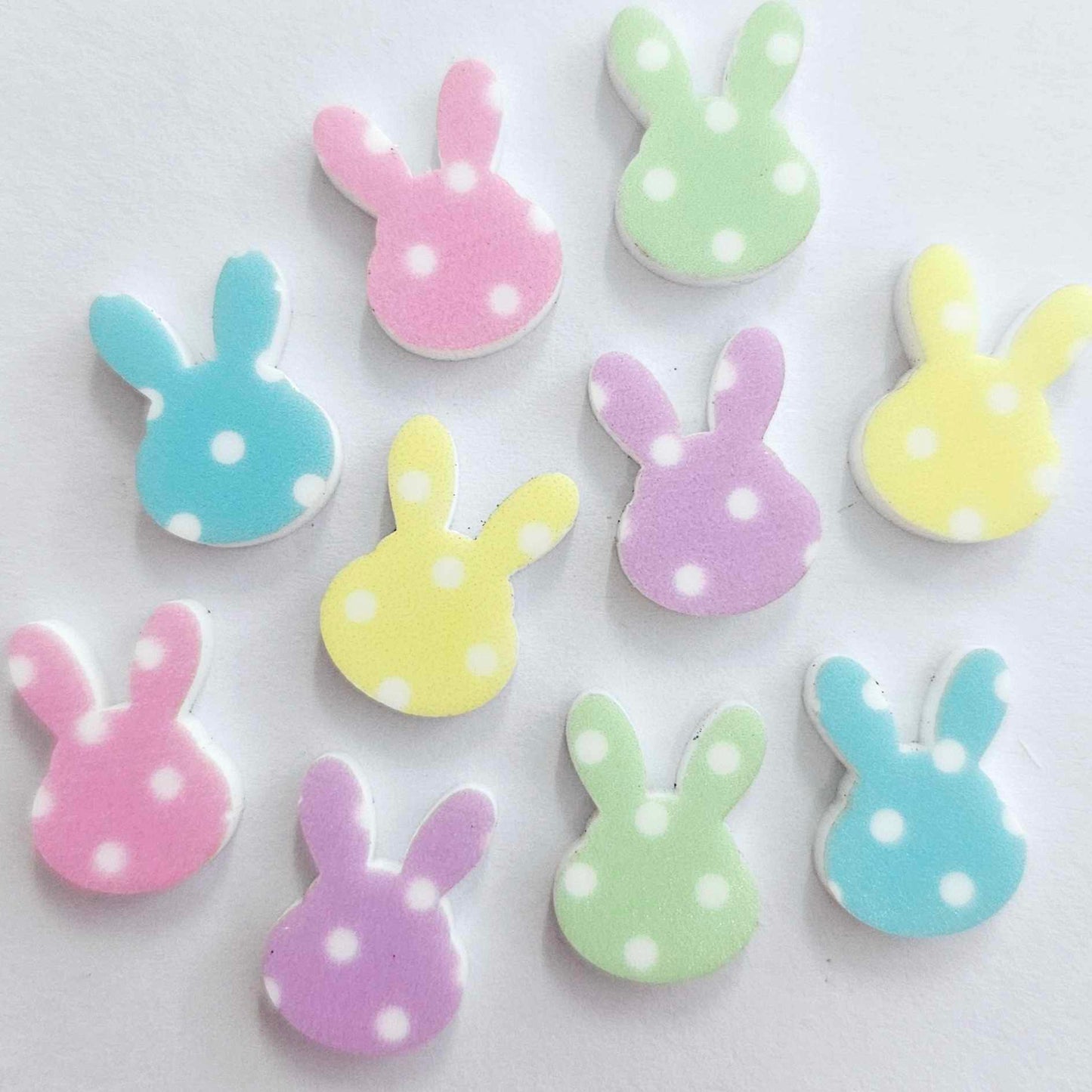 14mm POLKA DOT Acrylic MINI BUNNIES MIXED PACK