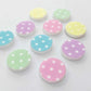 14mm PASTEL POLKA DOT Acrylic MIXED PACK Toppers/Studs