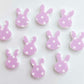 14mm PURPLE POLKA DOT Acrylic MINI BUNNIES