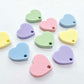 14mm PASTEL Acrylic HEART Toppers/Studs MIXED PACK