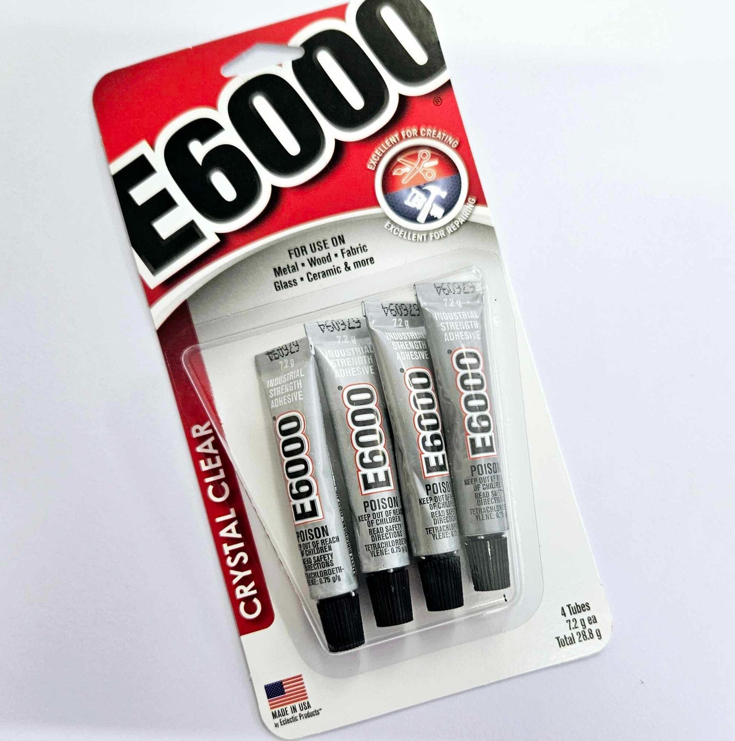 E6000 Crystal Clear CRAFT GLUE - 4 PACK Mini