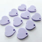 14mm PASTEL PURPLE Acrylic HEART Toppers/Studs