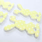 38mm YELLOW POLKA DOT Acrylic BUNNIES