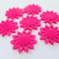 24mm HOT PINK Acrylic SUNFLOWERS