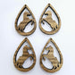 45mm WALNUT Teardrop HORSE Dangles