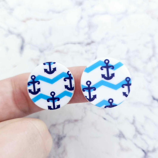 20mm NAUTICAL ANCHOR Acrylic CIRCLES.