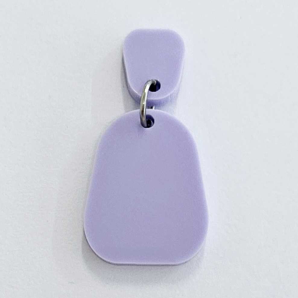 25mm PASTEL PURPLE Acrylic MINI Dangles, with toppers.