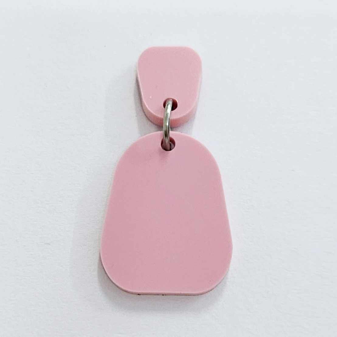 25mm PASTEL PINK Acrylic MINI Dangles, with toppers