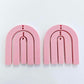 40mm PASTEL PINK Acrylic RAINBOWS