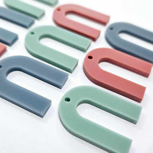 30mm SOLID COLOUR Acrylic ARCHES (U Shape) MIXED PACK