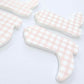 35mm PINK GINGHAM Acrylic BOOTS
