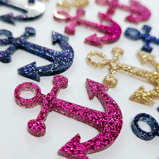 40mm GLITTER Acrylic ANCHORS MIXED PACK