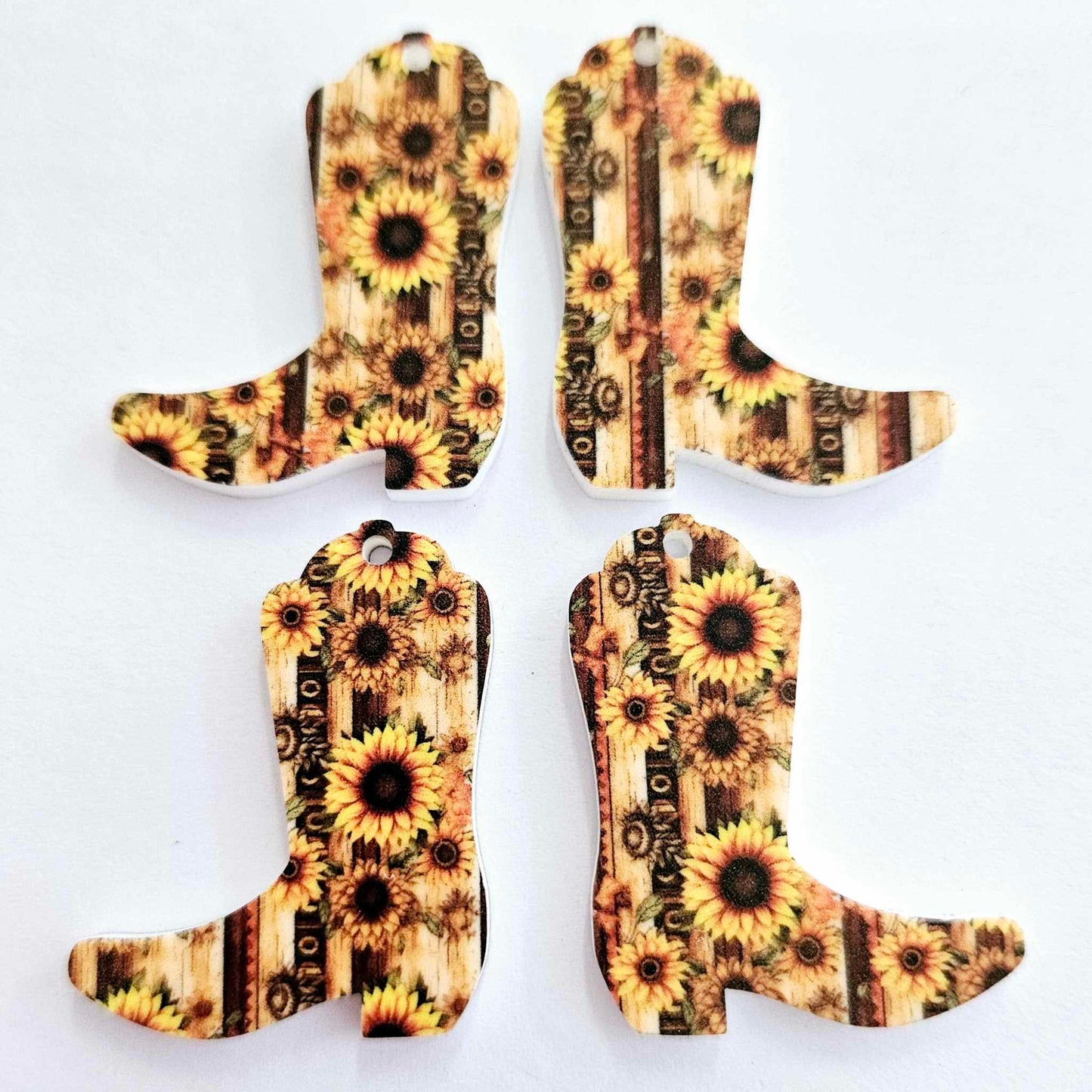 35mm COUNTRY SUNFLOWER Acrylic BOOTS