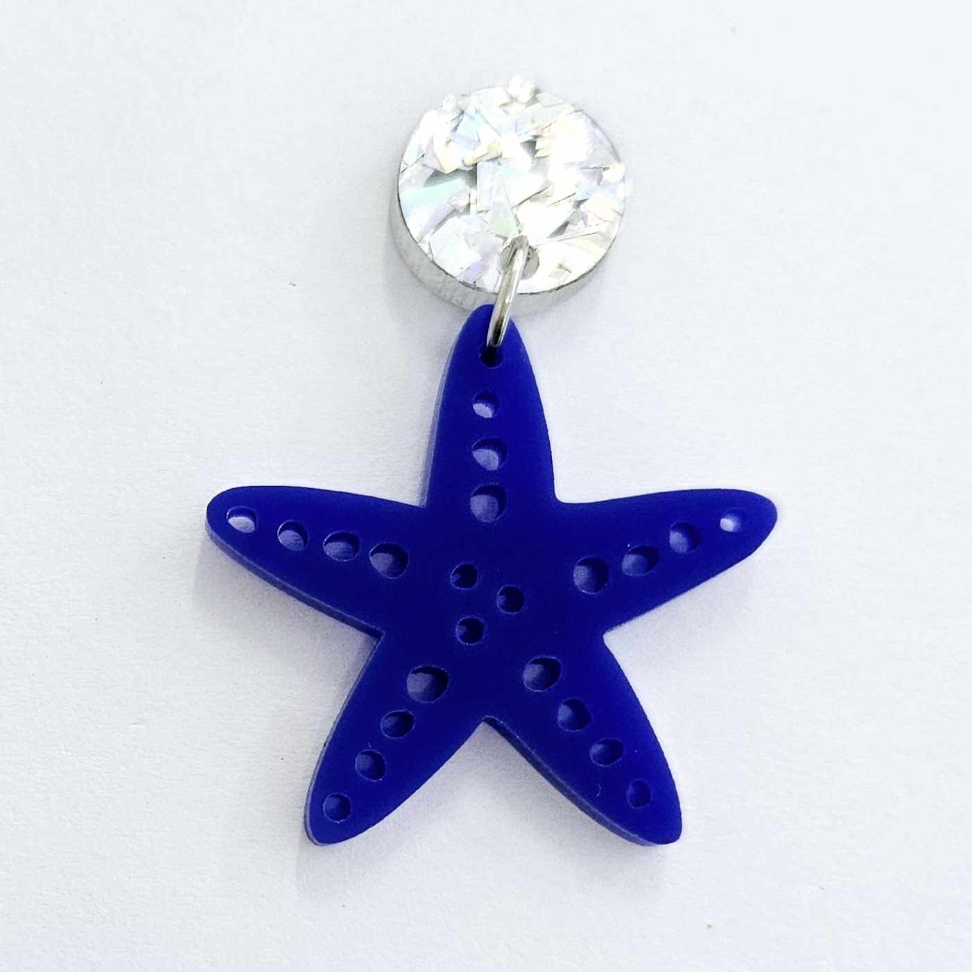 33mm DARK BLUE Acrylic STARFISH