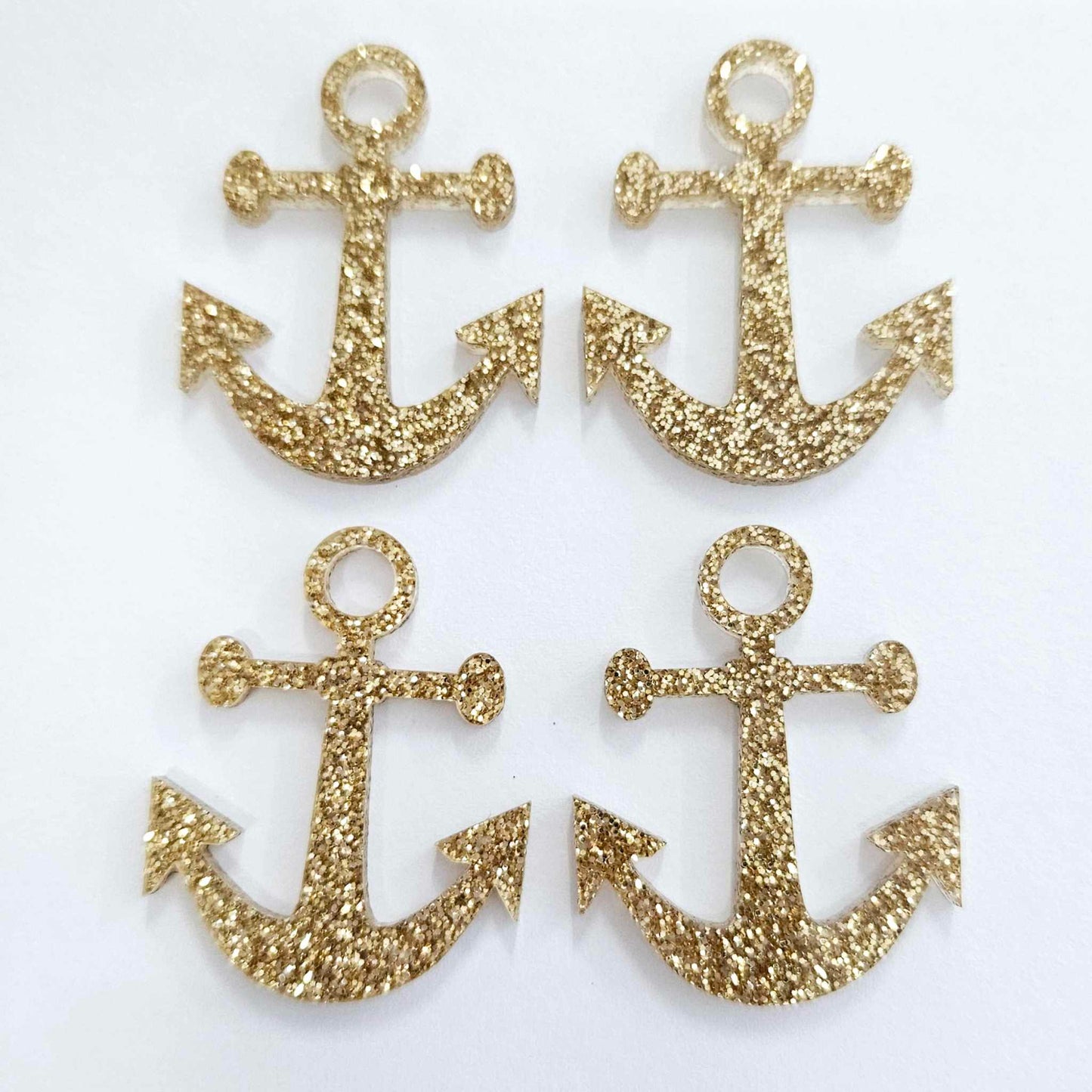 40mm ROSE GOLD GLITTER Acrylic ANCHORS