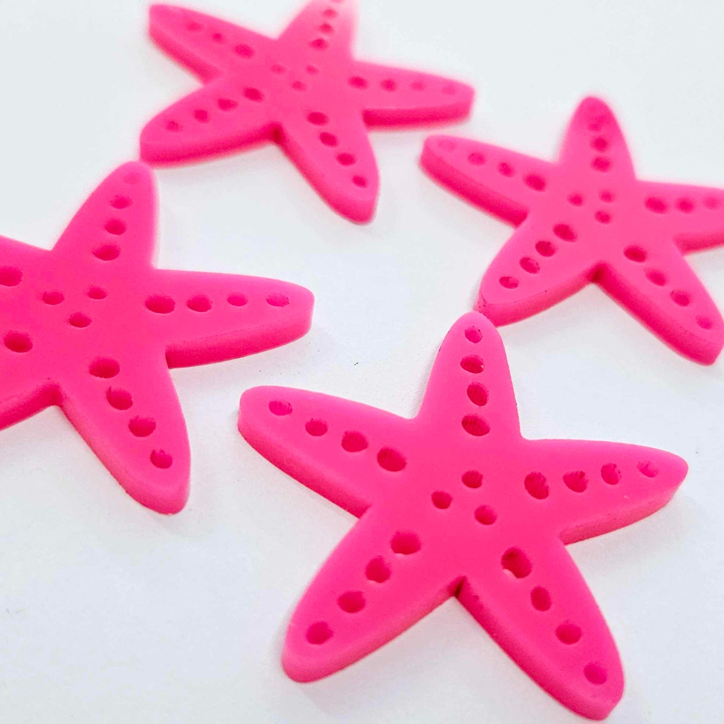 33mm HOT PINK Acrylic STARFISH