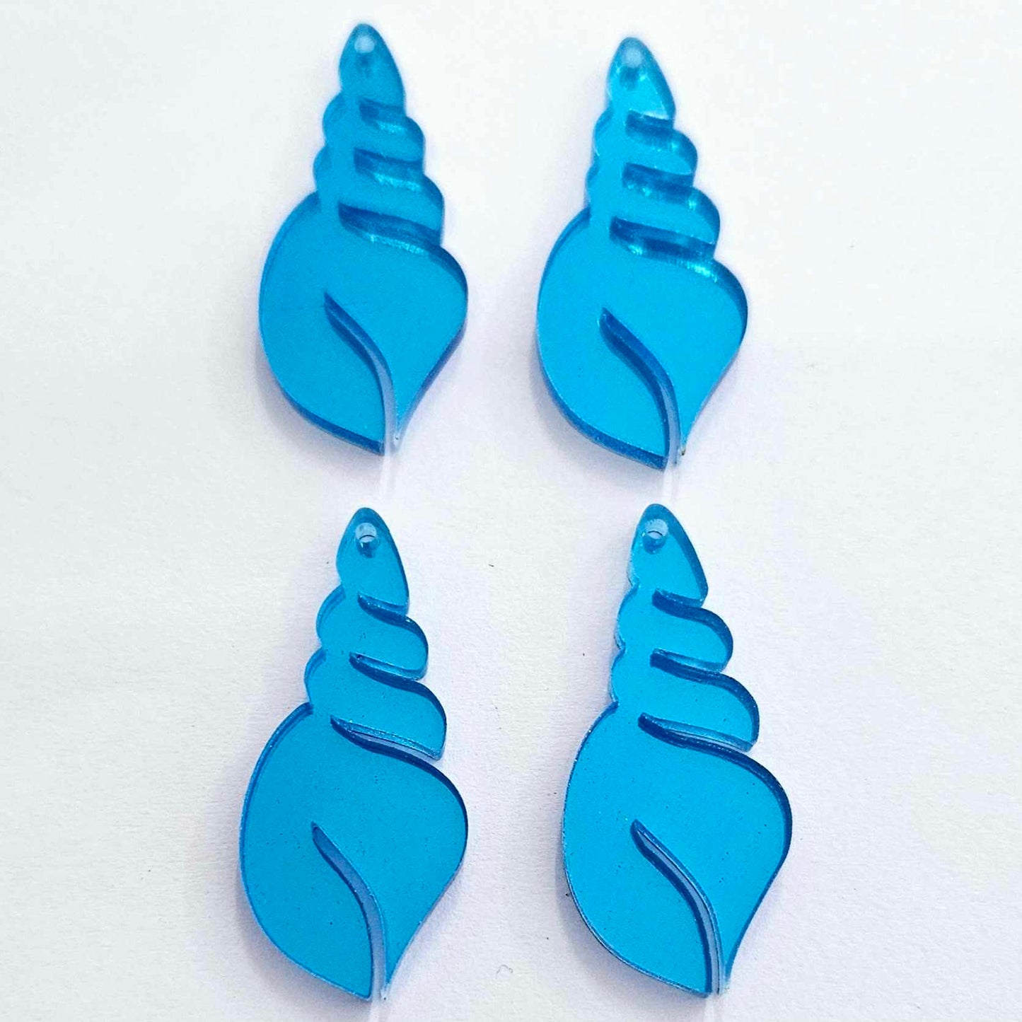 40mm BLUE MIRROR Acrylic SHELLS