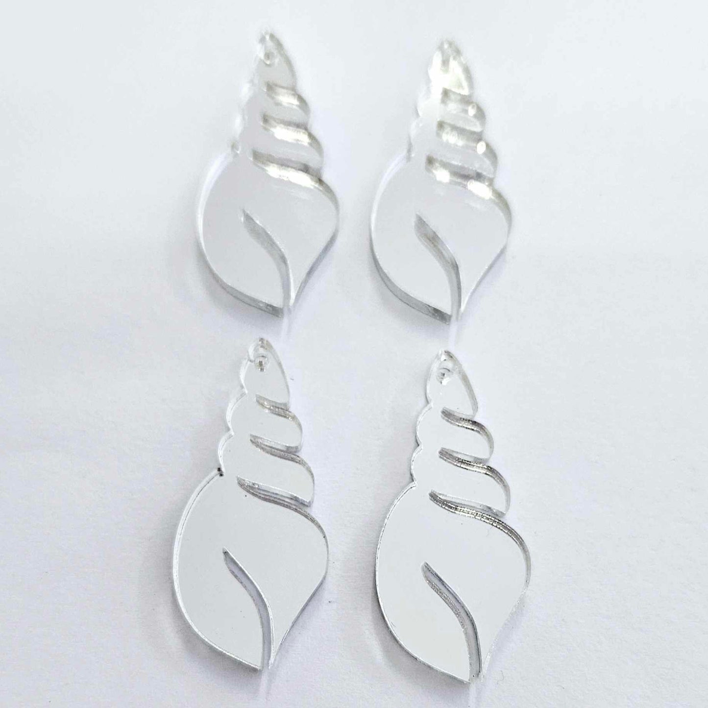 40mm SILVER MIRROR Acrylic SHELLS