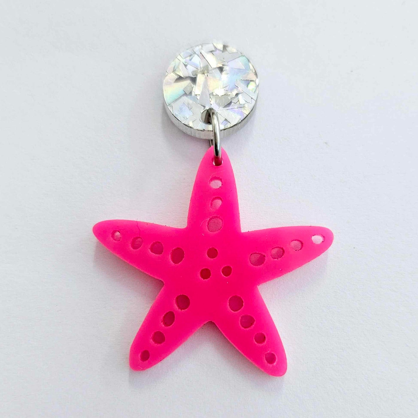 33mm HOT PINK Acrylic STARFISH