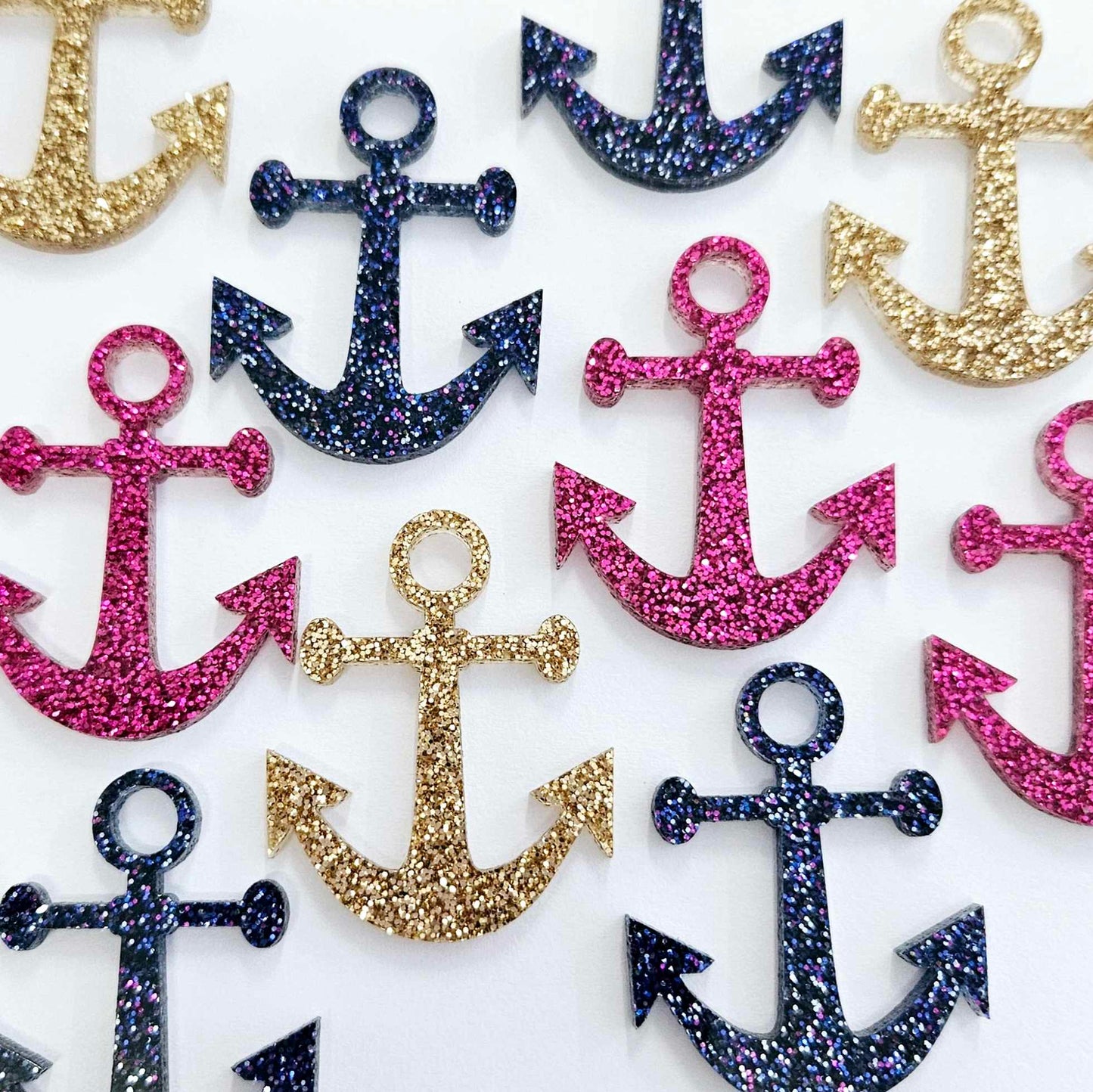 40mm GLITTER Acrylic ANCHORS MIXED PACK