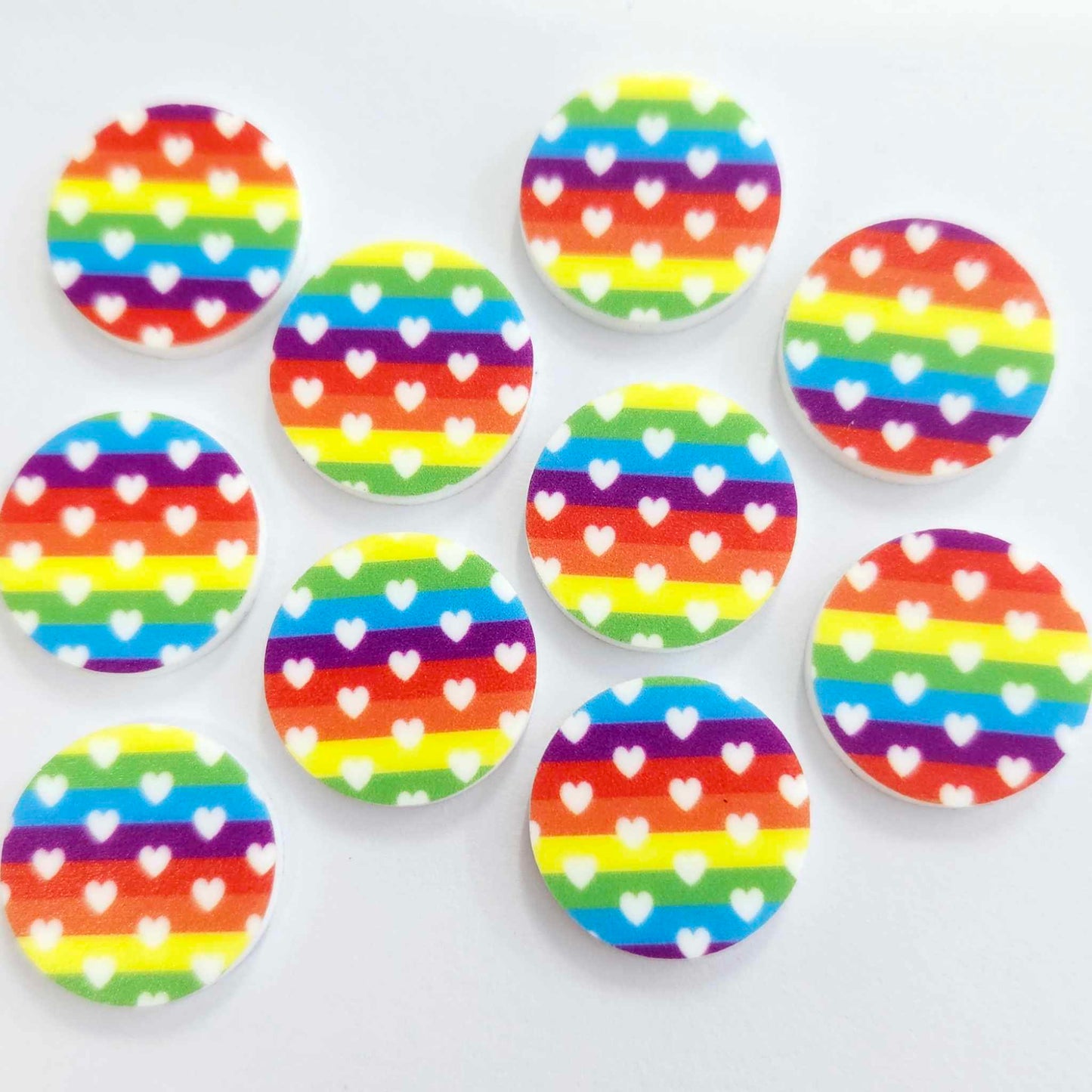 20mm RAINBOW PRIDE Acrylic CIRCLES