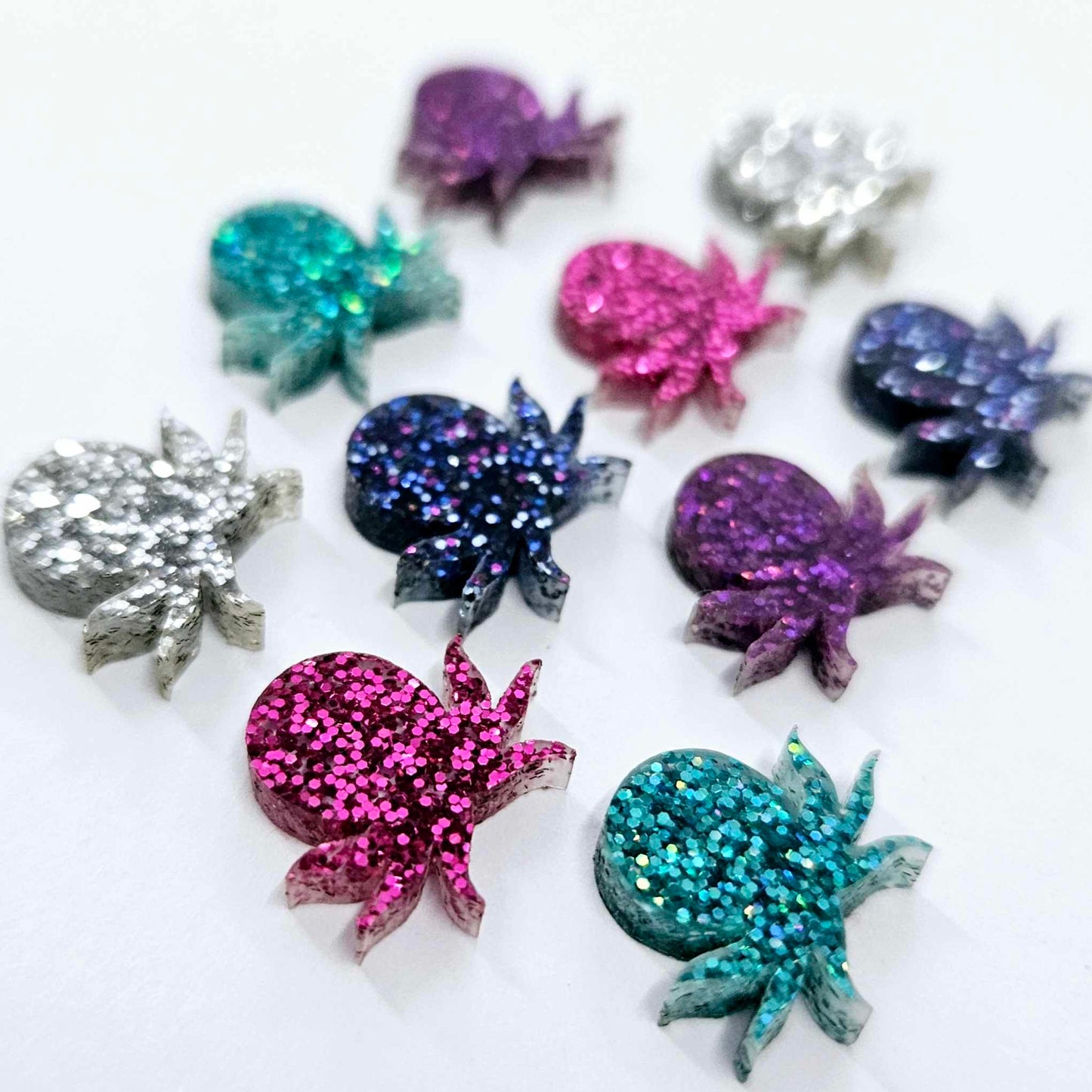 16mm GLITTER Acrylic OCTOPUS MIXED PACK