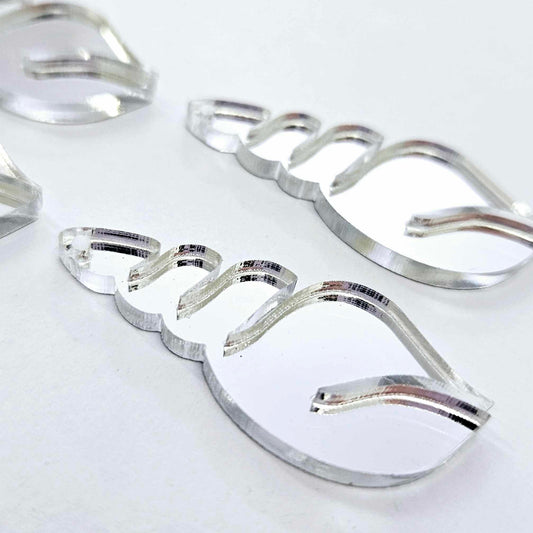 40mm SILVER MIRROR Acrylic SHELLS