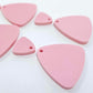 30mm PASTEL Acrylic TRIANGLE Dangles MIXED Pack