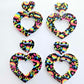 38mm NEON PRIDE Acrylic HEARTS with toppers