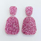 25mm PINK GLITTER Acrylic MINI Dangles, with toppers