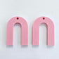 30mm PASTEL PINK Acrylic ARCHES (U Shape)