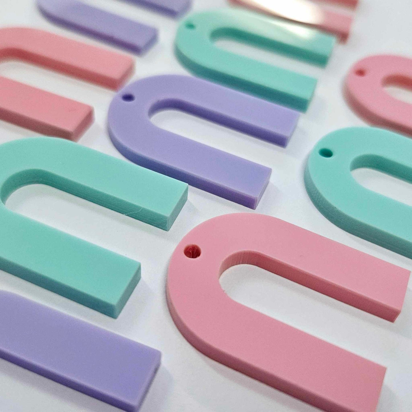 30mm PASTEL Acrylic ARCHES, MIXED Pack (U Shape)