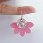 35mm PASTEL PINK Acrylic Half FLOWERS