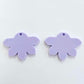 35mm PASTEL PURPLE Acrylic Half FLOWERS