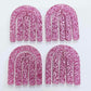 40mm PINK GLITTER Acrylic RAINBOWS