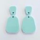 25mm PASTEL TURQUOISE (AQUA) acrylic MINI DROPS, with toppers