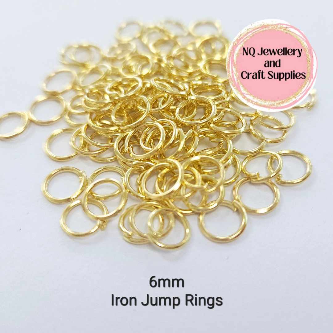 6mm GOLD Jump Rings IRON