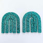 40mm TEAL GLITTER Acrylic RAINBOWS