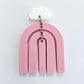 40mm PASTEL PINK Acrylic RAINBOWS
