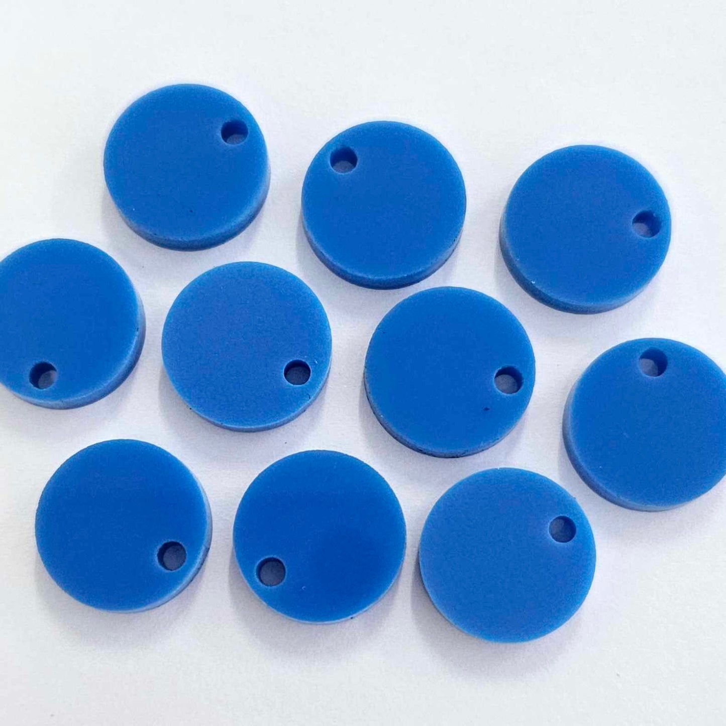 14mm SOLID SKY BLUE Acrylic Toppers/Studs